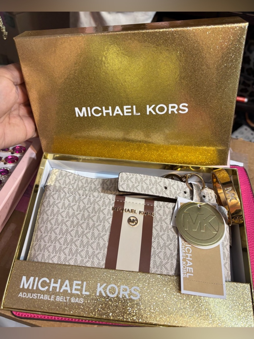 Michael Kors belt bag NIB & MK bracelet